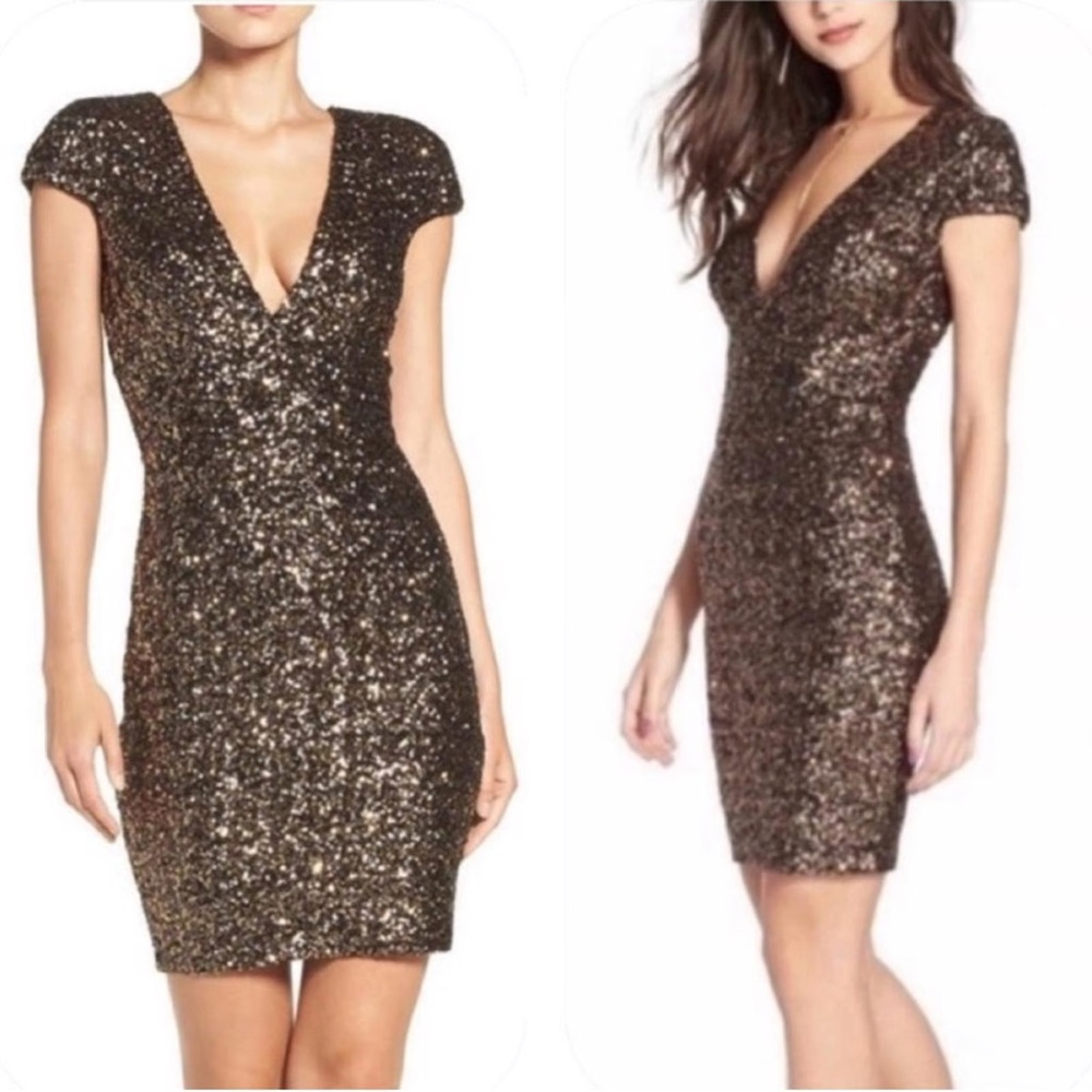Dress the Population Zoe Bodycon Sequin Mini Dress - Picture 3 of 8